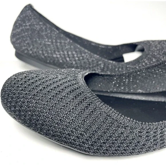 Alfani Womens Step 'N Flex Tamii Knit Flats Black Classic Round Toe Slip On 7.5 - Picture 3 of 6